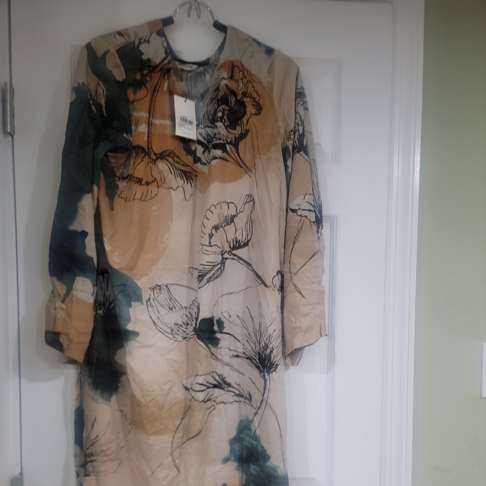 Pakistani Style Kurti Floral Long Sleeve Dress By Sapphire